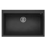 Elleci QUADRA130T 花崗岩廚房台上石盆 (黑色)